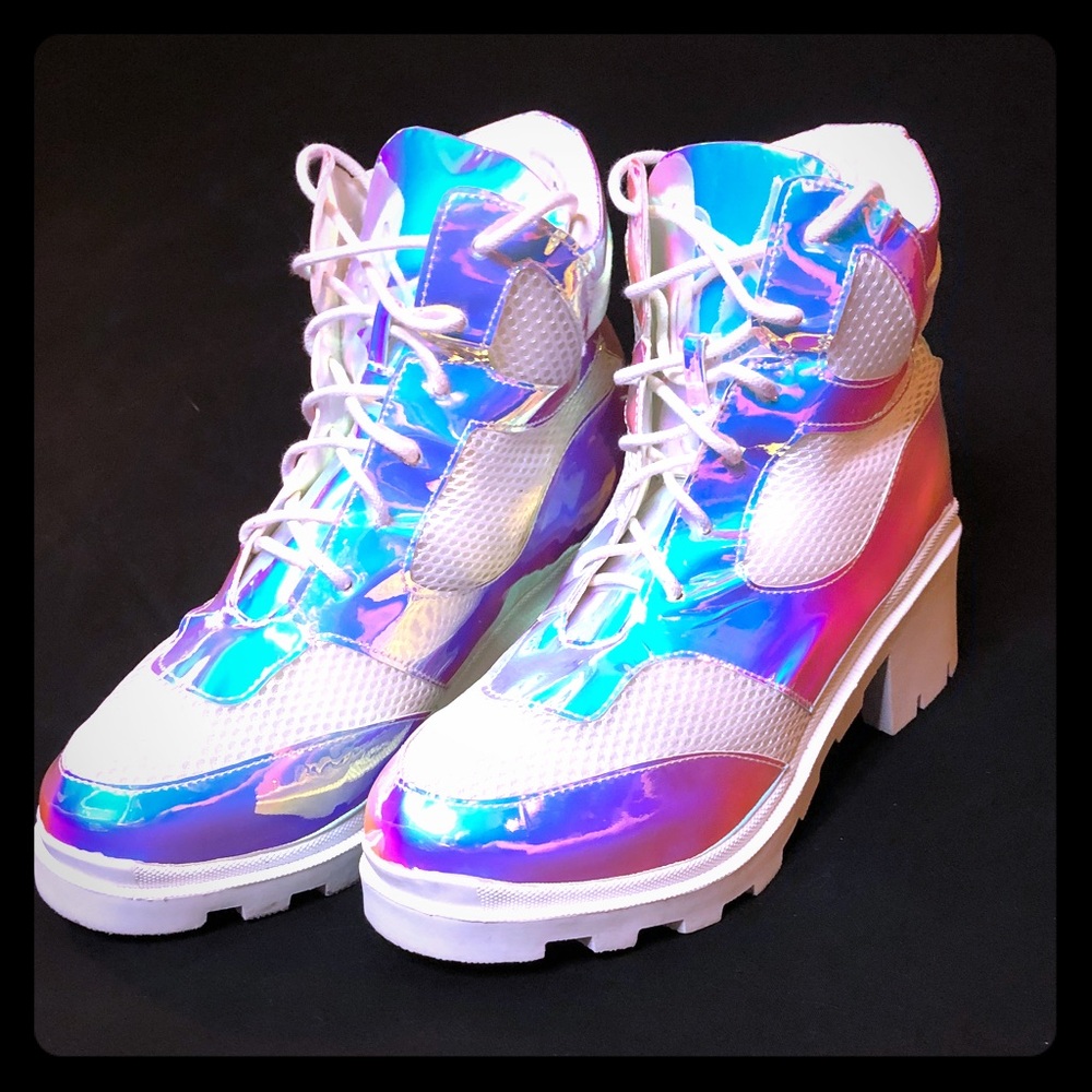 Dolls kill Cosmic Affirmative Holographic Boots
